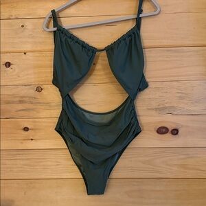 Amazon Olive Green One-Piece Swimsuit